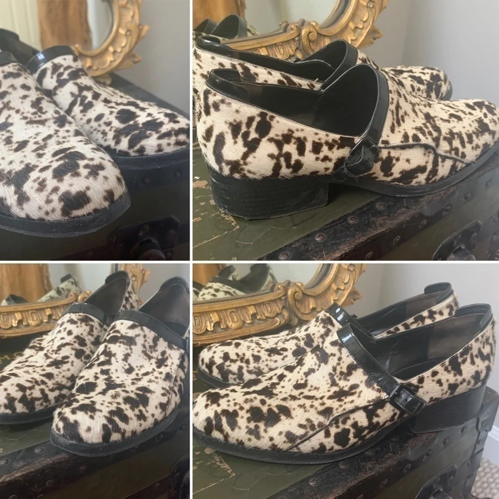 3.1 Phillip Lim Spotted Calf Hair Clog Loafers